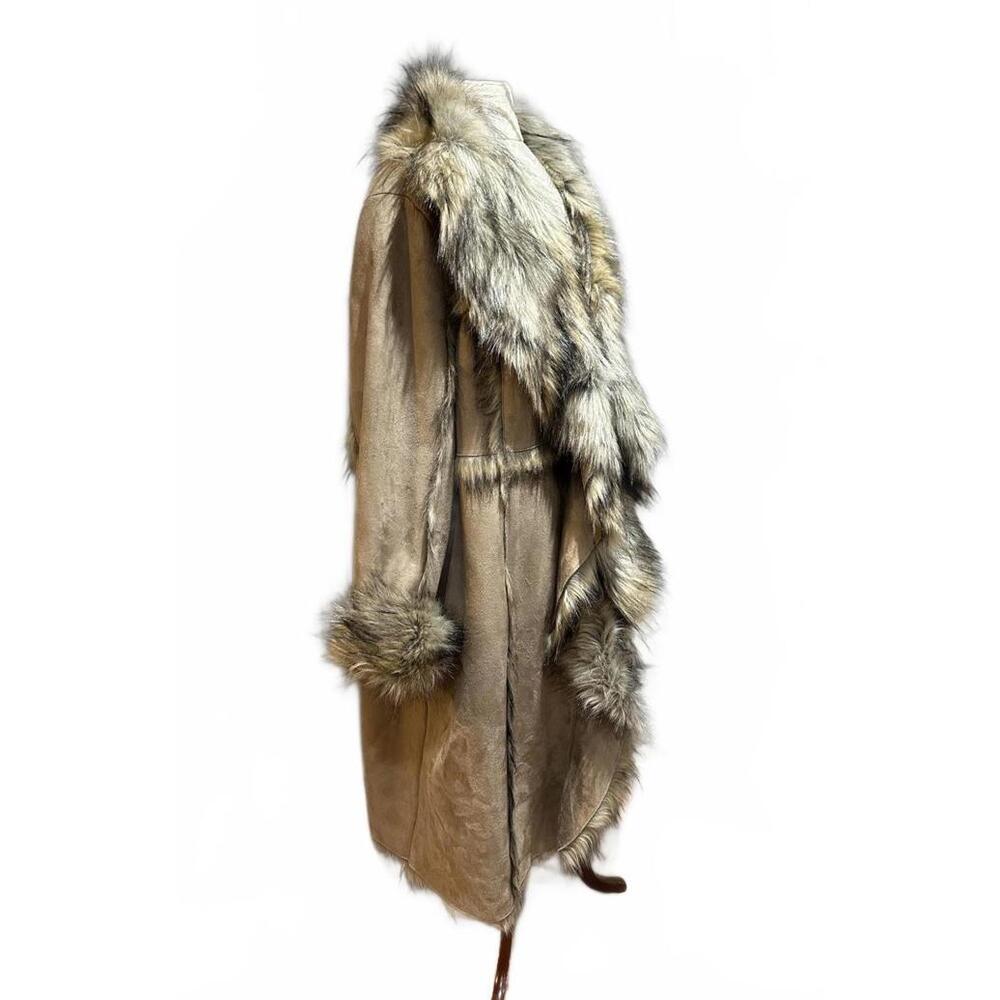 Fabulous Furs Long Faux Fur Trimmed Coat for Women 3X - Picture 2 of 8
